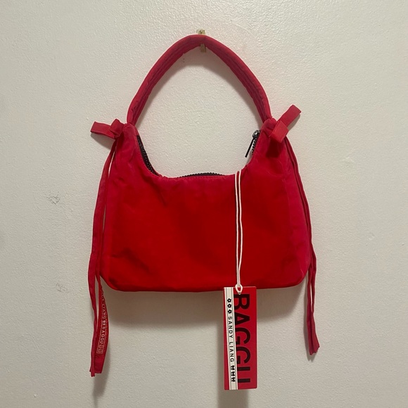 BAGGU Handbags - BAGGU X SANDY LIANG CANDY APPLE MINI BOW SHOULDER BAG RED